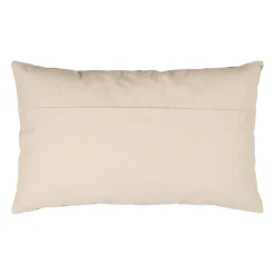 Housse de coussin en coton écru et palmiers camel 50x30cm - Mocoa