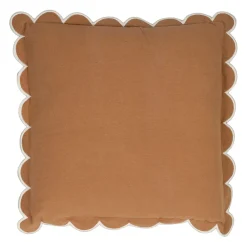 Housse de coussin en coton pêche 45x45cm - Nomadea