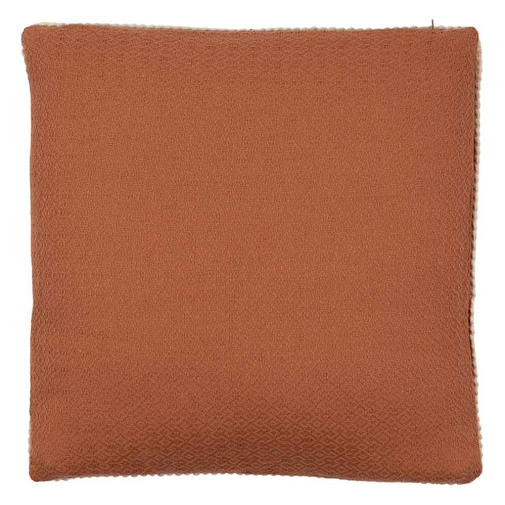 Housse de coussin en coton terracotta 45x45cm - Seguia