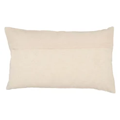 Housse de coussin en coton et lin blanc 50x30cm - Soleil