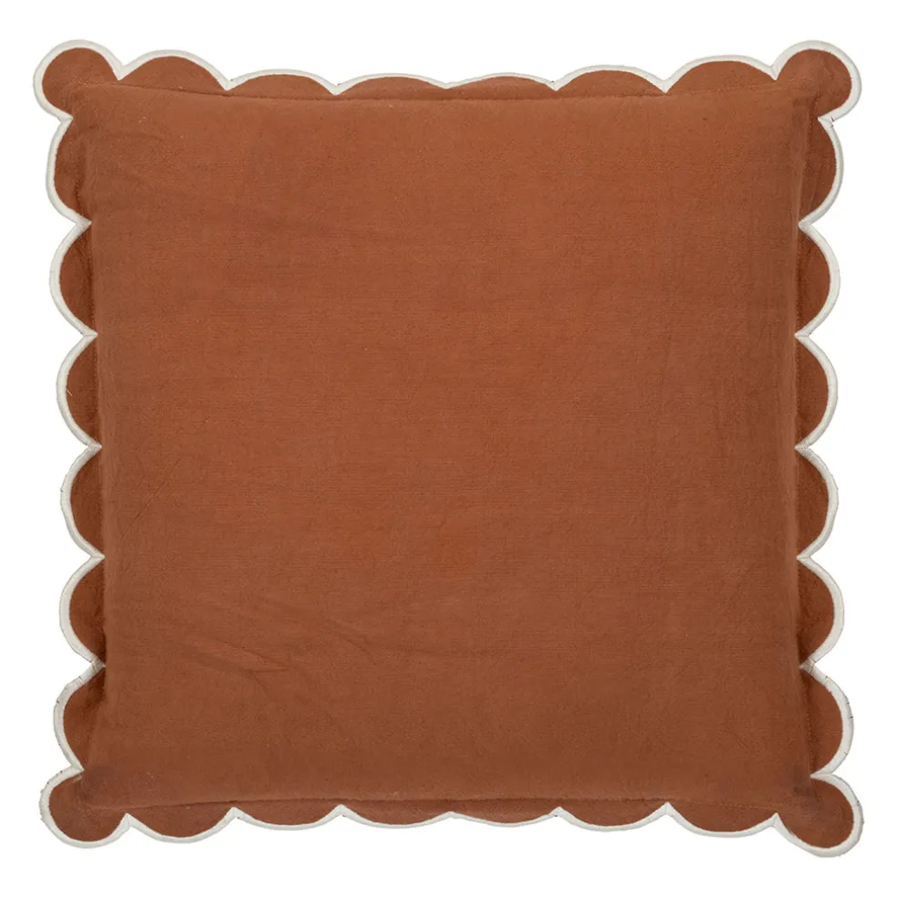 Housse de coussin en coton terracotta 45x45cm - Nomadea