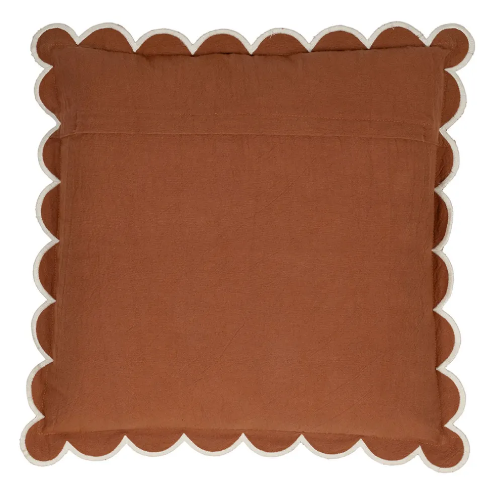 Housse de coussin en coton terracotta 45x45cm - Nomadea