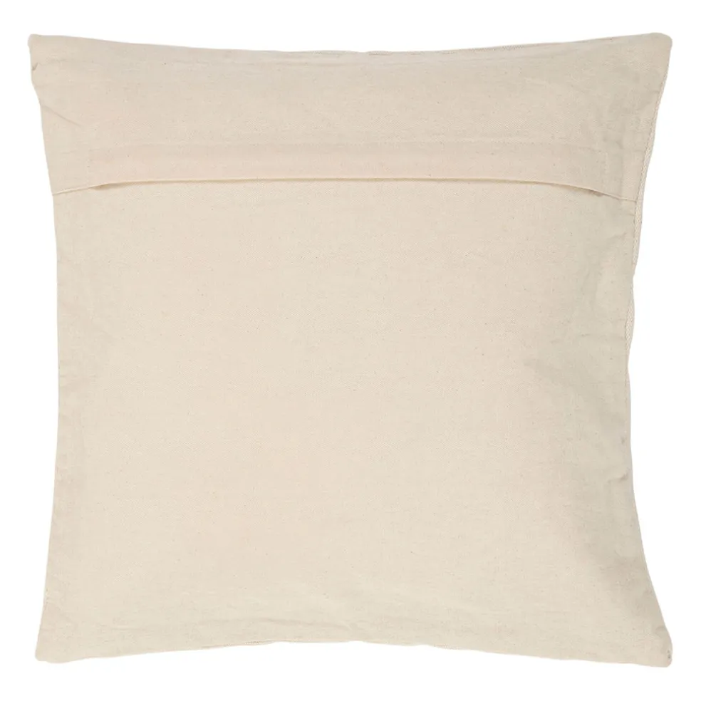 Housse de coussin en jute naturel et coton écru 45x45cm - Eté A La Mer