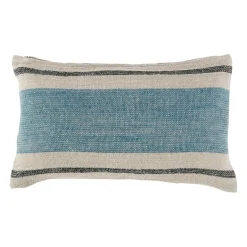 Housse de coussin en lin azur 50x30cm - Hemlin