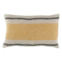 Housse de coussin en lin safran 50x30cm - Hemlin