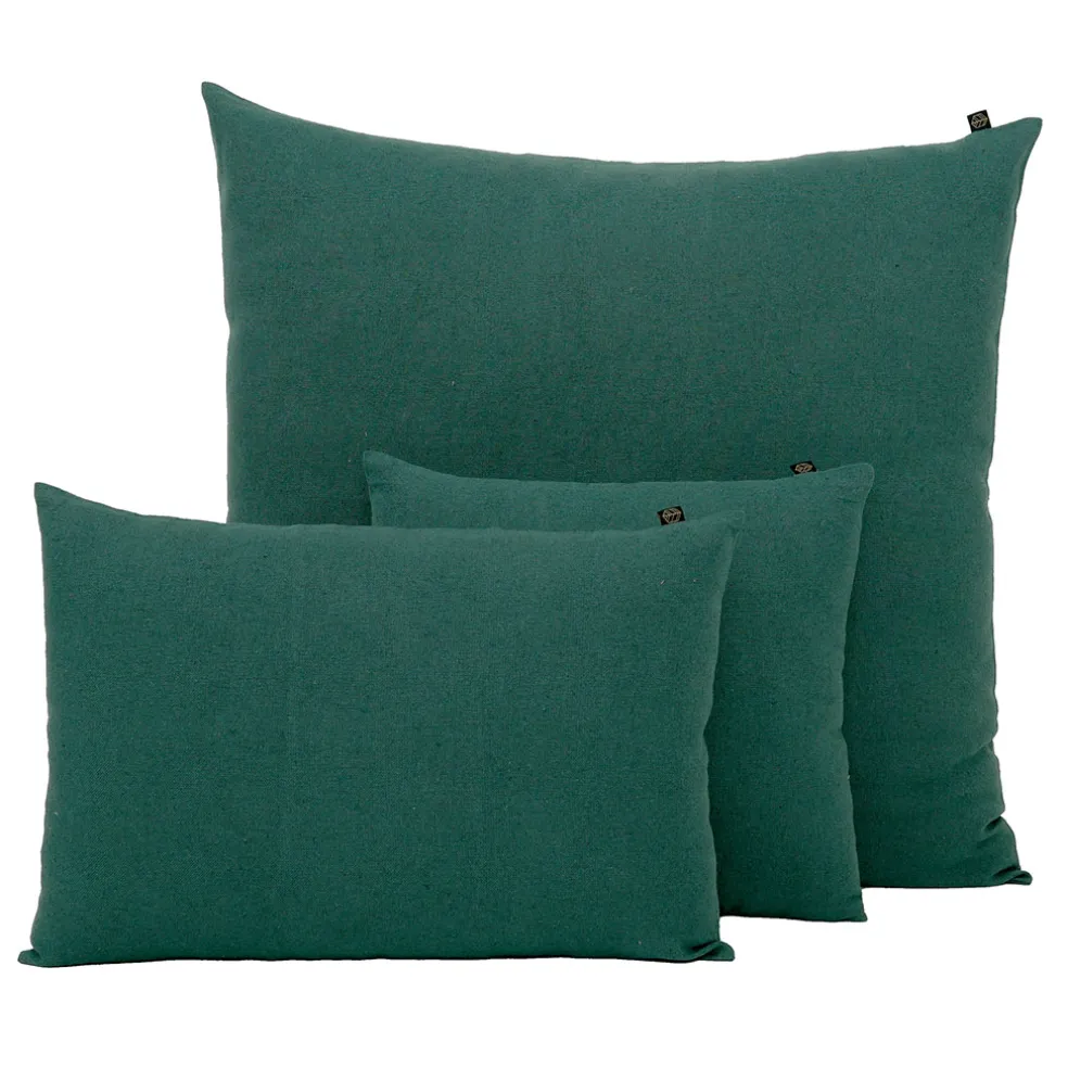 Housse de coussin en lin et coton pigeon 80x80cm - Figari