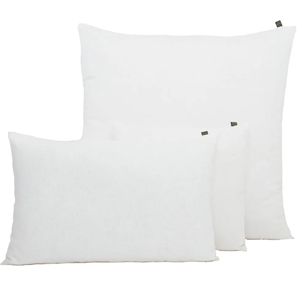 Housse de coussin en lin et coton blanc 80x80cm - Figari