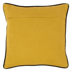 Housse de coussin en velours de coton moutarde 45x45cm - Velvetin