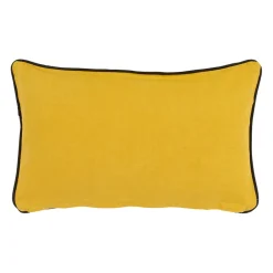Housse de coussin en velours de coton moutarde 50x30cm - Velvetin