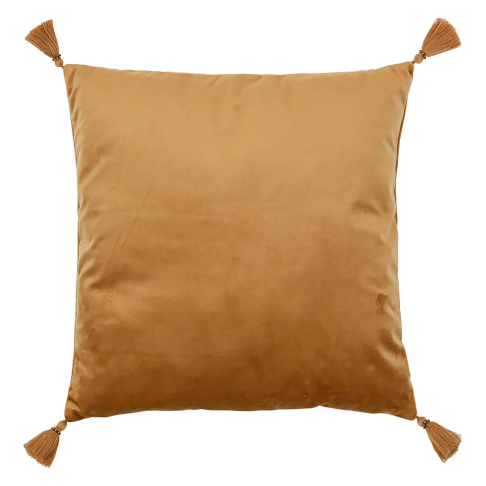 Housse de coussin en velours marron 45x45cm - Tulum