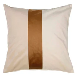 Housse de coussin en velours camel et nude 45x45cm - Klosen