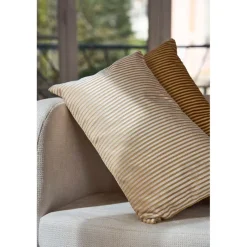 Housse de coussin en velours côtelé ivoire 50x30cm - Klosen