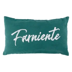 Housse de coussin farniente en coton emeraude 50x30cm - Mare