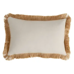 Housse de coussin leonin naturel 50x30cm lin+viscose