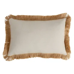 Housse de coussin leonin naturel 50x30cm lin+viscose