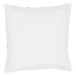 Housse de coussin motif coreil blanc et beige 45x45cm - estran