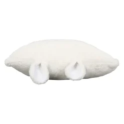 Housse de coussin ourson en velours écru 45x45cm - Songes