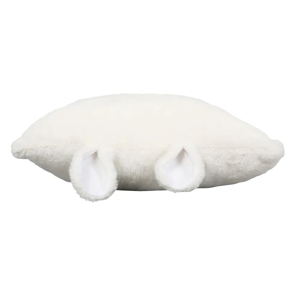 Housse de coussin ourson en velours écru 45x45cm - Songes