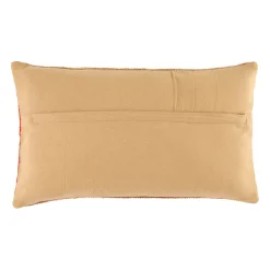 Housse de coussin sunshine en coton et jute naturel corail 50x30cm - Seguia