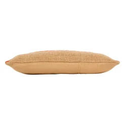 Housse de coussin sunshine en coton et jute naturel corail 50x30cm - Seguia
