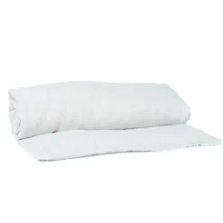 Housse d'édredon en lin et coton blanc 85x200cm - Limy