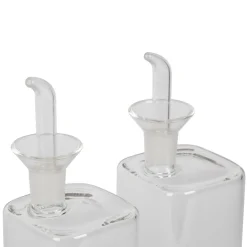 Huilier vinaigrier en verre borosilicate blanc avec support 45cl - Voidita