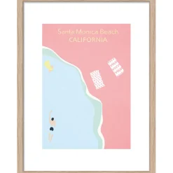 Image encadree santa monica beach - california 30x40cm