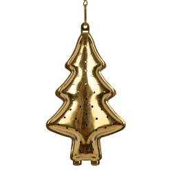 Infuseur avec chaine en inox doré - Sapin