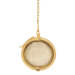 Infuseur de thé avec chaine en inox doré - Infuseurs