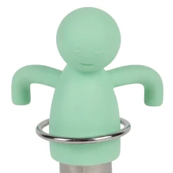 Infuseur thé en inox vert d'eau - Bonhomme