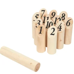 Jeu de quilles nordique en pin + filet de rangement