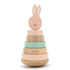 Jouet à empiler en bois - mrs. lapin