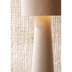 Lampadaire en coton et fer blanc cassé h130cm - Calypsa