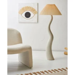 Lampadaire en céramique blanc h125cm - Aurore