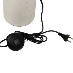 Lampadaire en marbre et fer blanc h150cm - Organic