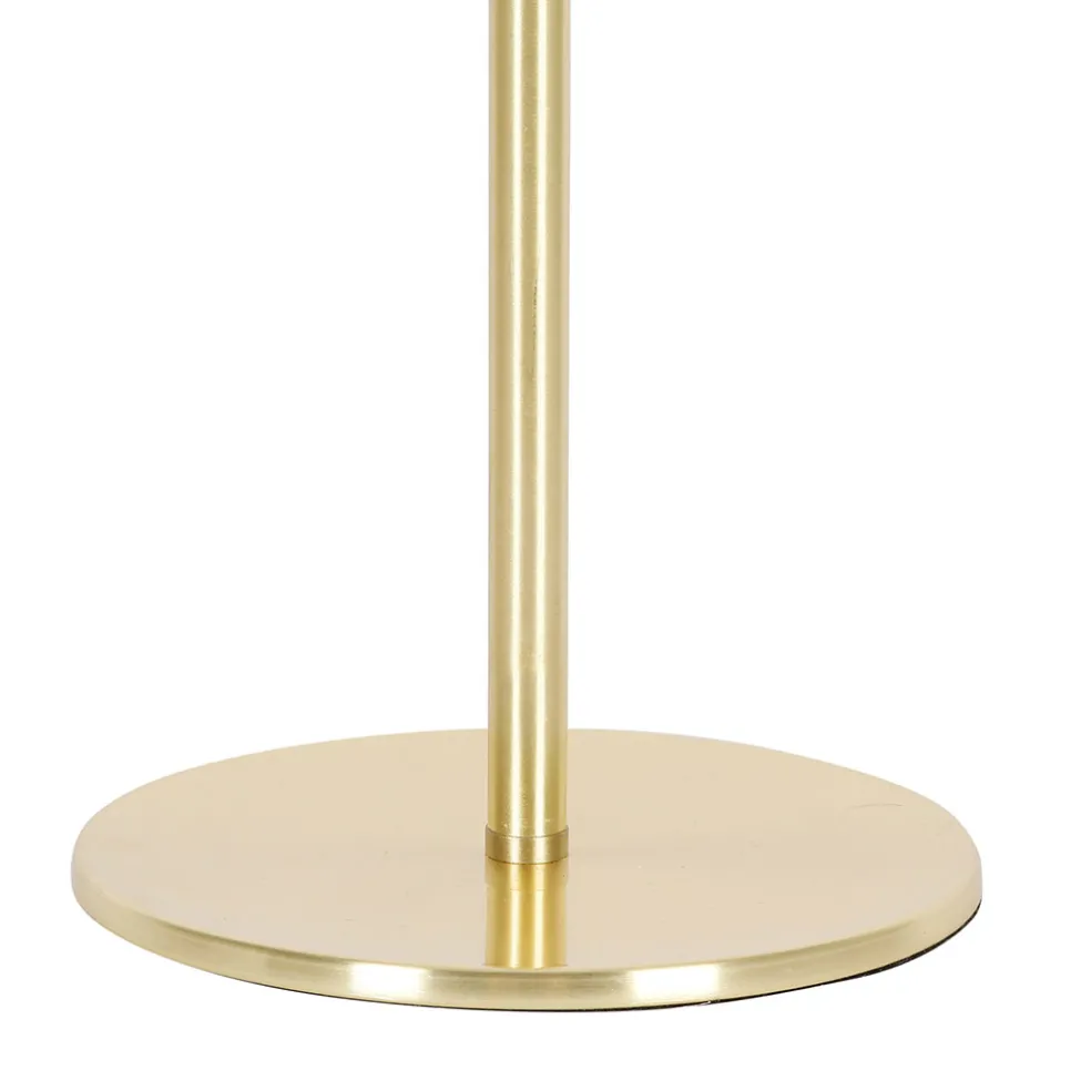 Lampe 2 globes en verre opaline doré - edmond