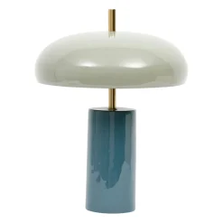 Lampe champignon en fer bleu d30xh40cm - Arty