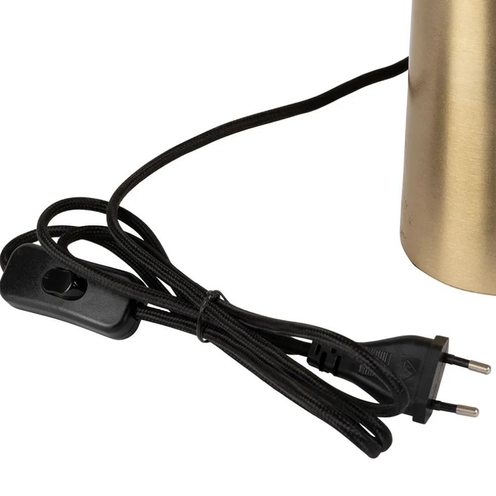 Lampe champignon en fer doré h44cm - Ardecor