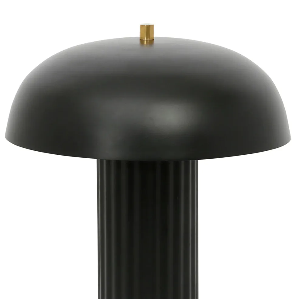 Lampe champignon en fer h36cm noir - Arty