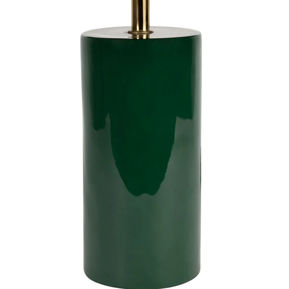 Lampe champignon en fer émeraude et écru h40cm - Arty