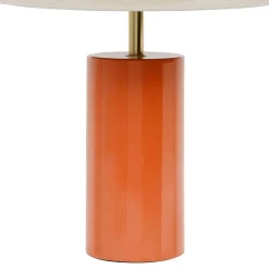 Lampe champignon en fer orange d30xh40cm - Arty