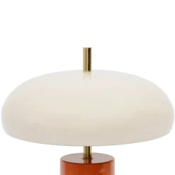 Lampe champignon en fer orange d30xh40cm - Arty