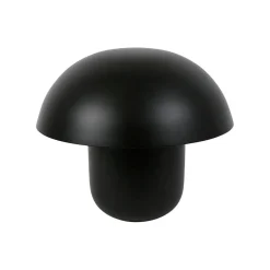Lampe champignon fer h25cm ambiance noir mat - Champart