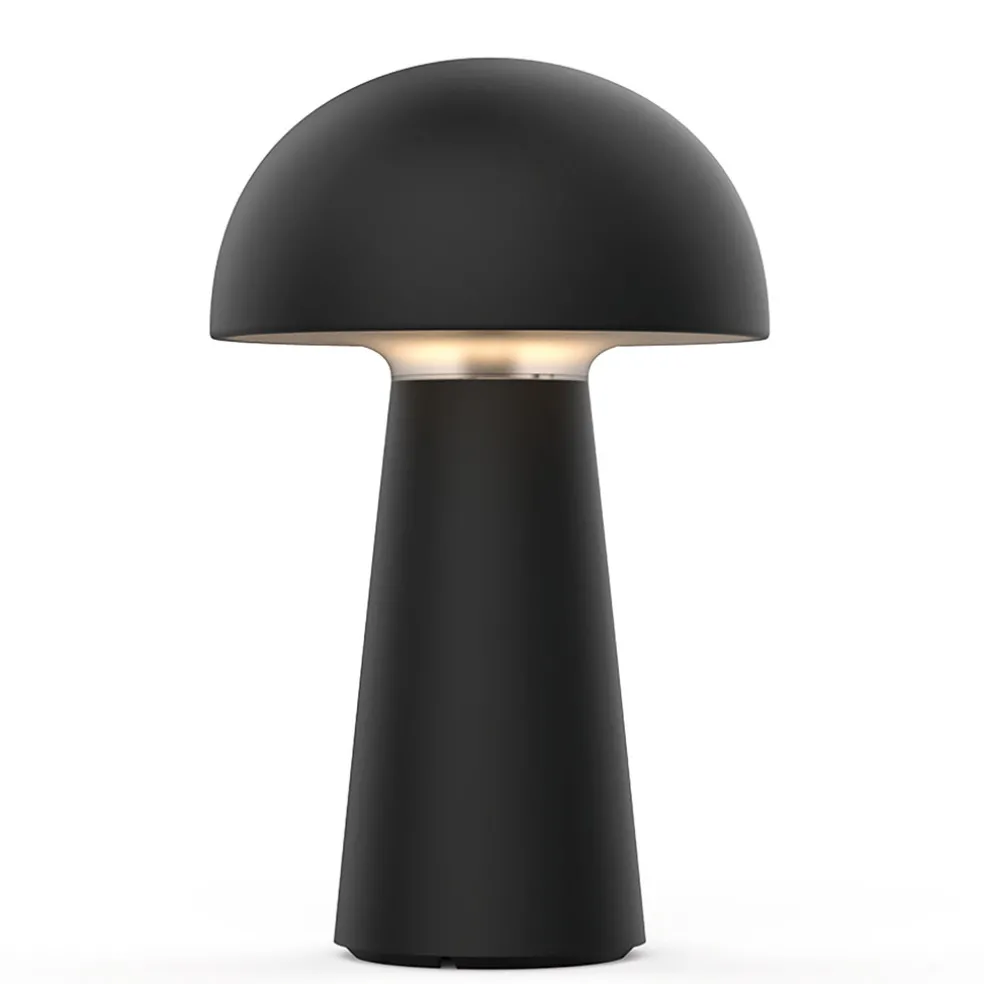 Lampe champignon noir h22.5cm - Visby