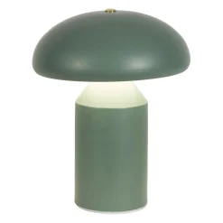 Lampe champignon tactile en fer vert h23cm - Arty