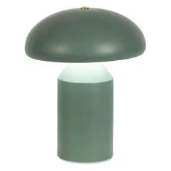 Lampe champignon tactile en fer vert h23cm - Arty