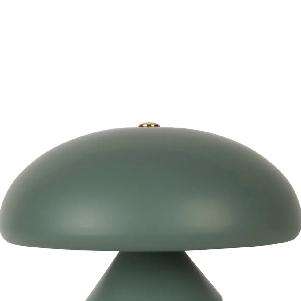 Lampe champignon tactile en fer vert h23cm - Arty