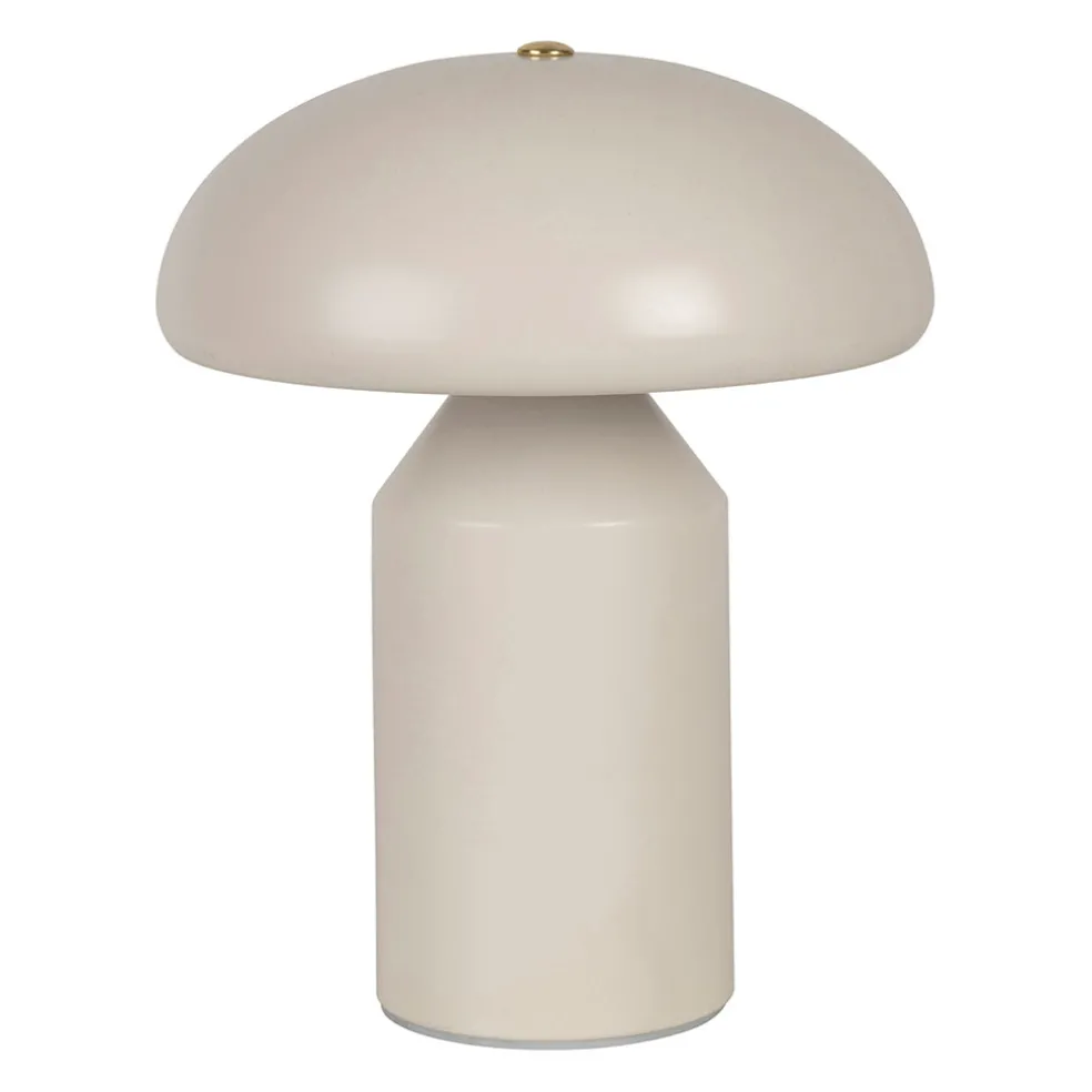 Lampe champignon tactile en fer blanc h23cm - Arty