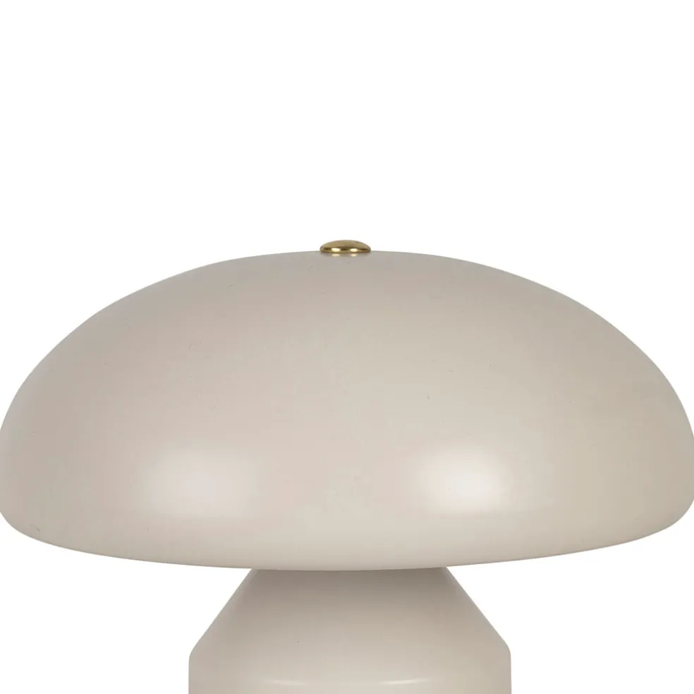 Lampe champignon tactile en fer blanc h23cm - Arty