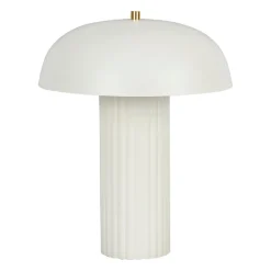 Lampe champignon vintage en fer h38cm blanc - Arty